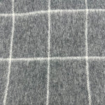Joshua Ellis 100% Cachemire Made In England 30 x 180 cm Grey, White Square Motif #6072