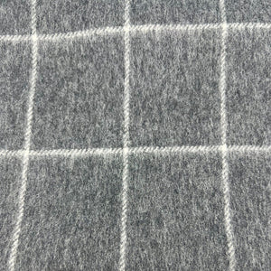 Joshua Ellis 100% Cachemire Made In England 30 x 180 cm Grey, White Square Motif #6072