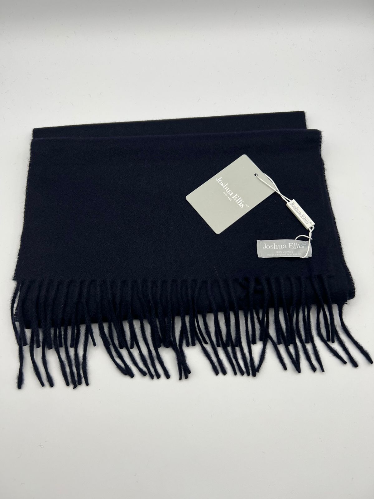 Joshua Ellis 100% Cachemire Made In England 30 x 180 cm Blue Plain #6070