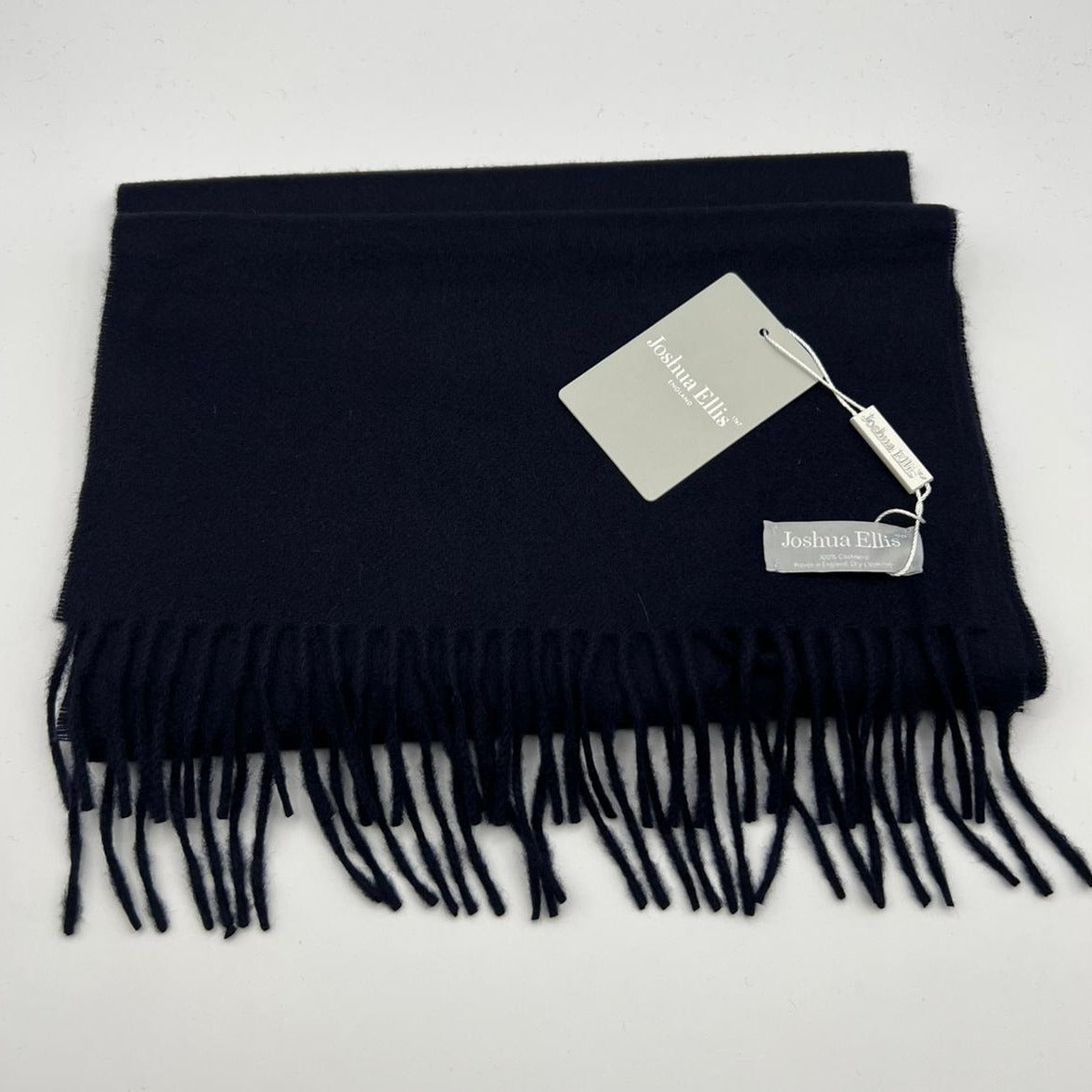 Joshua Ellis 100% Cachemire Made In England 30 x 180 cm Blue Plain #6070