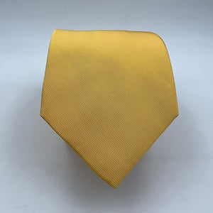 Cruciani & Bella 100% Silk Self Tipped Yellow Tie Handmade in Italy 9,5 cm x 149 cm New Old Stock #7307