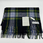 Joshua Ellis 100% Cachemire Made In England 30 x 180 cm Green Tartan Motif #6078