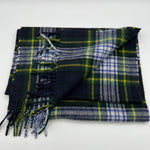 Joshua Ellis 100% Cachemire Made In England 30 x 180 cm Green Tartan Motif #6078