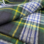 Joshua Ellis 100% Cachemire Made In England 30 x 180 cm Green Tartan Motif #6078