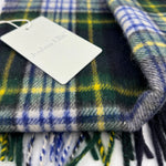 Joshua Ellis 100% Cachemire Made In England 30 x 180 cm Green Tartan Motif #6078
