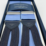 Albert Thurston for Cruciani & Bella Made in England Adjustable Sizing 40 mm Woven Barathea  Wisteria Plain Braces Braid ends Y-Shaped Nickel Fittings Size: XL #6768