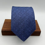 Drake's  70% Silk 30% Wool Tipped Light Blue Melange Tie Handmade in England 9,5 cm x 148 cm #6489