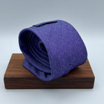 Drake's for Cruciani & Bella 70% Silk 30% Wool Tipped Purple Melange Tie Handmade in England 9,5 cm x 148 cm #6488