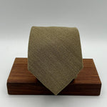 Drake's for Cruciani & Bella 100% Wool Tipped Ecru Plain Tie Handmade in England 9,5 cm x 148 cm #6491