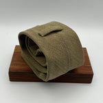 Drake's for Cruciani & Bella 100% Wool Tipped Ecru Plain Tie Handmade in England 9,5 cm x 148 cm #6491