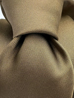 Drake's for Cruciani & Bella 100% Silk Tipped Light Brown PlainTie Handmade in England 8 cm x 147 cm #6499