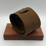 Drake's for Cruciani & Bella 100% Silk Wowen Jaquard Tipped  Brown Orange Motif Handmade in England 9,5 cm x 146 cm #6528
