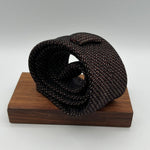 Drake's For Cruciani & Bella 70% Silk 30% Wool Unlined Wine and Brown  Melange Tie Handmade in England 8 cm x 148 cm #5376