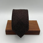 Drake's For Cruciani & Bella 70% Silk 30% Wool Unlined Wine and Brown  Melange Tie Handmade in England 8 cm x 148 cm #5376