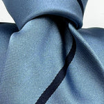 Drake's for Cruciani & Bella 100% Silk Satin Tipped  Light Blue and Blue Stripes Tie Handmade in England 8 cm x 146 cm #6538