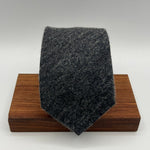 Drake's for Cruciani & Bella 100% Silk Tipped Grey Melange Tie Handmade in England 9,5 cm x 147 cm #6498