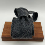 Drake's for Cruciani & Bella 100% Silk Tipped Grey Melange Tie Handmade in England 9,5 cm x 147 cm #6498