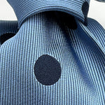 Drake's - Silk - Light Blue and Blue Dots Tie #2119