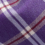 Drake's for Cruciani e Bella 100%  Wowen Silk Tipped Violet, White and Red Stripes Handmade in London, England 7 cm x 147 cm #5357