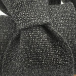 Drake's for Cruciani & Bella 100% Cachemire Tipped Dark Grey and Light Grey Malange  Handmade in England 9 cm x 149 cm #6485