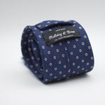 Holliday & Brown for Cruciani & Bella 100% printed Silk Self Tipped Blue, with Red and White floral motif tie Handmade in Italy 8 cm x 150 cm 6333