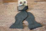 Noodles Bow Ties 100% Cotton  Tooth green and black coated metal hardware  olive green gabardine inside hand-stitched labels handmade boxes self-tie bow ties