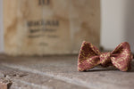 Noodles Bow Ties 100% Cotton  Pompeian red and ocra yellow Handcrafted in Italy coated metal hardware  olive green gabardine inside hand-stitched labels handmade boxes self-tie bow ties