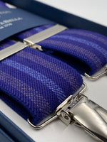 Albert Thurston - Elastic Clip-on-braces  - 35 mm - Purple Stripes #4803