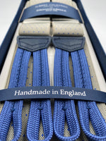 Albert Thurston for Cruciani & Bella Made in England Adjustable Sizing 35 mm elastic braces Light Beige and Blue Dot Braid ends Y-Shaped Nickel Fittings Size: L #4952