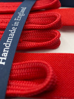 Albert Thurston for Cruciani & Bella Made in England Adjustable Sizing 25 mm elastic braces Red Plain Braid ends Y-Shaped Nickel Fittings Size: L #4911