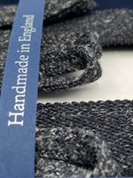 Albert Thurston for Cruciani & Bella Made in England Adjustable Sizing 25 mm elastic braces Grey Plain Melange Braid ends Y-Shaped Nickel Fittings Size: L #4898