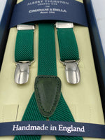 Albert Thurston - Elastic Braces - 18 mm - Green  Plain  #2364