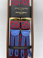 Albert Thurston - Braces - 40 mm - Keyte Silk - Red and Light Blue #3701