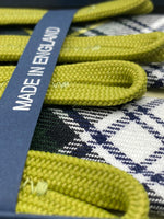 Albert Thurston - Wool Braces - Braid Ends - 40 mm - Green and White Tartan  #0237