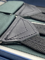 Albert Thurston - Woven Barathea Braces  - 40 mm -   Forest Green  plain  # 4982