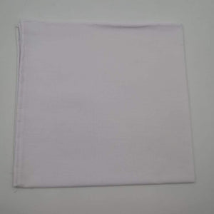 Cruciani & Bella 100% Cotton Hand-rolled  -  Pocket Square White  Handmade in Italy 33 cm X 33cm #3407