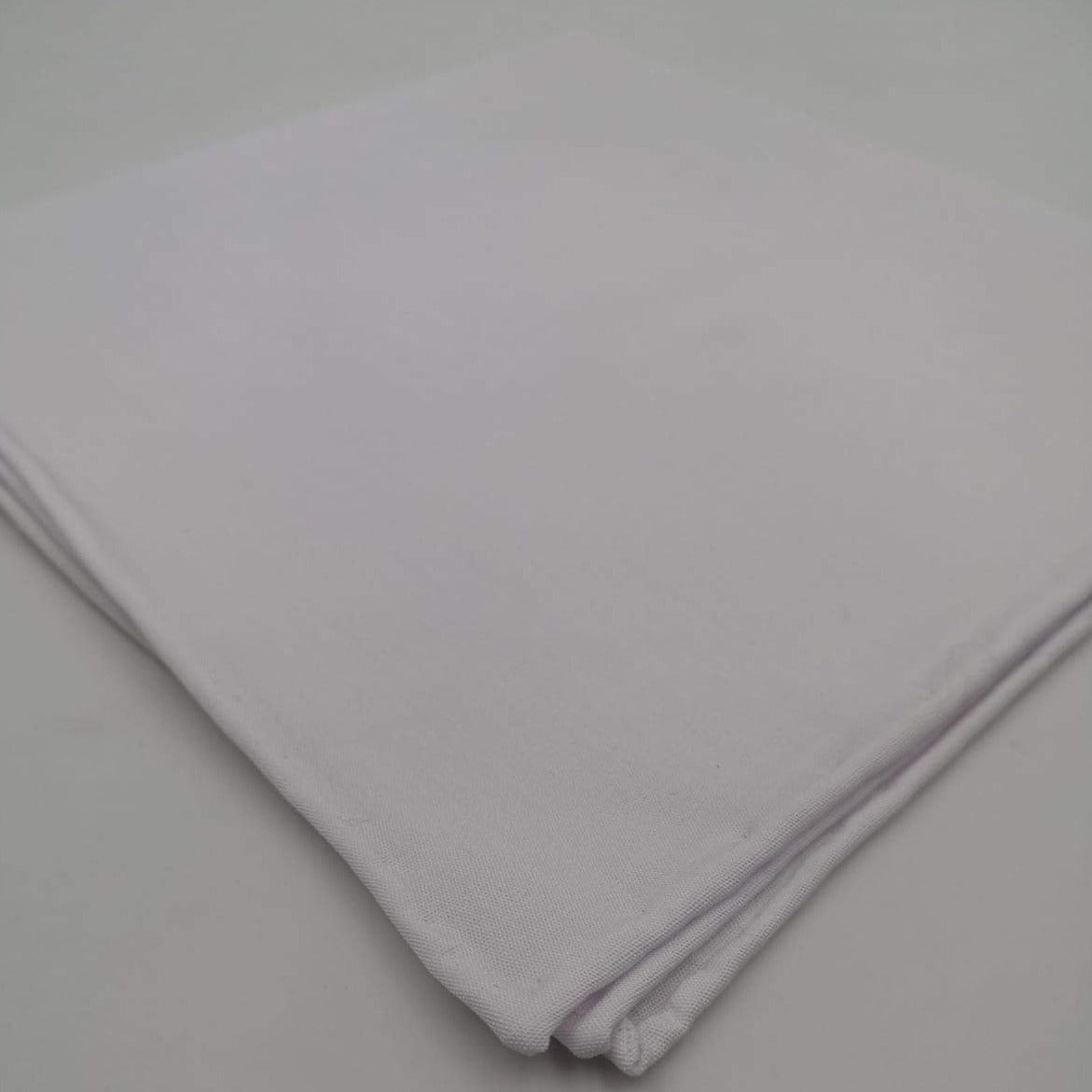 Cruciani & Bella 100% Cotton Hand-rolled  -  Pocket Square White  Handmade in Italy 33 cm X 33cm #3407