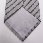 Franco Bassi for Cruciani & Bella 100% Wowen Silk Tipped Motif Light Grey Wowen Tie Handmade in Italy 9 cm x 148 cm New Old Stock #6437