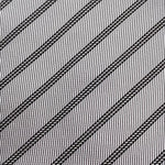 Franco Bassi for Cruciani & Bella 100% Wowen Silk Tipped Motif Light Grey Wowen Tie Handmade in Italy 9 cm x 148 cm New Old Stock #6437