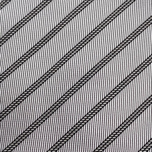 Franco Bassi for Cruciani & Bella 100% Wowen Silk Tipped Motif Light Grey Wowen Tie Handmade in Italy 9 cm x 148 cm New Old Stock #6437