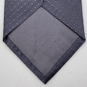 Franco Bassi for Cruciani & Bella 100% Wowen Silk Tipped Dots Grey Jacquard  Tie Handmade in Italy 9 cm x 148 cm New Old Stock #6438