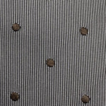 Cruciani & Bella 100% Silk  Self Tipped Grey Jacquard Tie Brown Dots  Handmade in Italy 9 cm x 148 cm New Old Stock #6407