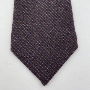 Cruciani & Bella 50% Cachemire 50% Wool Tipped Brown and Grey Tie Handmade in Italy 9 cm x 149 cm New Old Stock #6397