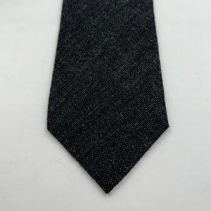 Cruciani & Bella 100%  Wool  Tipped Dark Grey Tie Handmade in Italy 8 cm x 148 cm New Old Stock #6381