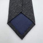 Cruciani & Bella 100%  Wool  Tipped Dark Grey Tie Handmade in Italy 8 cm x 148 cm New Old Stock #6381