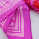 Cruciani & Bella Hand-rolled   100% Silk Pink and Red Atelier Versace Vintage Collection Made in Italy 90 cm X 90 cm #6370