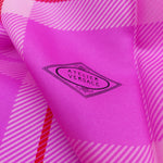 Cruciani & Bella Hand-rolled   100% Silk Pink and Red Atelier Versace Vintage Collection Made in Italy 90 cm X 90 cm #6370