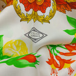 Cruciani & Bella Hand-rolled   100% Silk Multicolor Atelier Versace Vintage Collection Made in Italy 90 cm X 90 cm #6371 