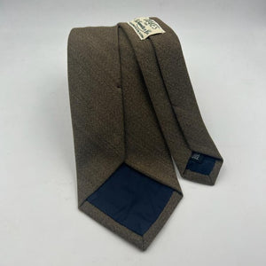 Drake's Vintage 100% Wool Tipped Light Brown MelangeTie Handmade in England 9,5 cm x 148 cm #6492