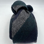 Drake's Vintage 100% Wool Unlined Green, Grey and Blue  Stripes Tie Handmade in England 8 cm x 148 cm #6024